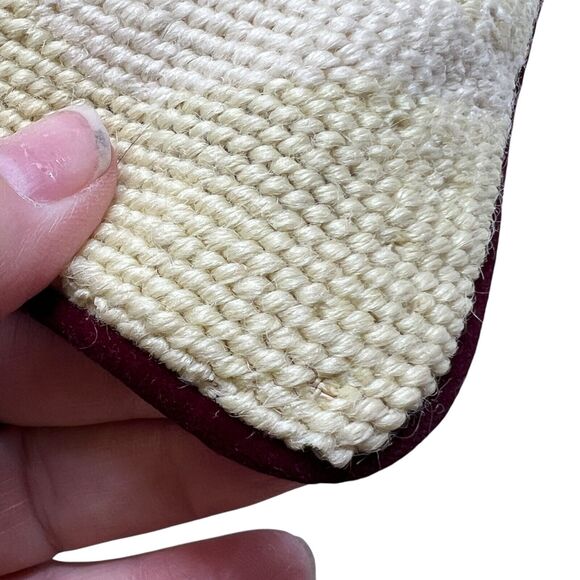 Needlepoint Winter Scene Throw Pillow 2 People Winter Coats Snowy Tree Cabin - Picture 16 of 16